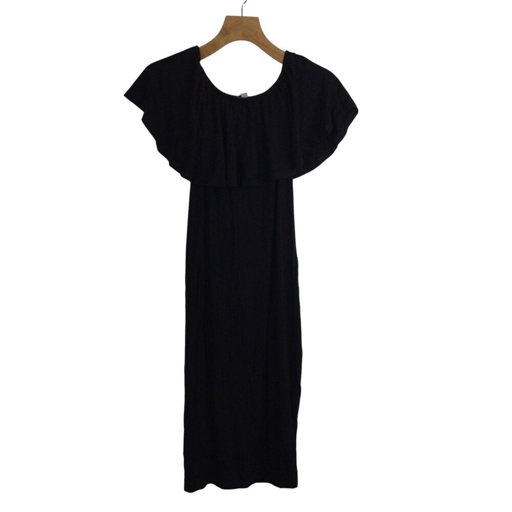 Asos Womens Midi Dress Off the Shoulder Short Sleeves Stretch Blue Size 6